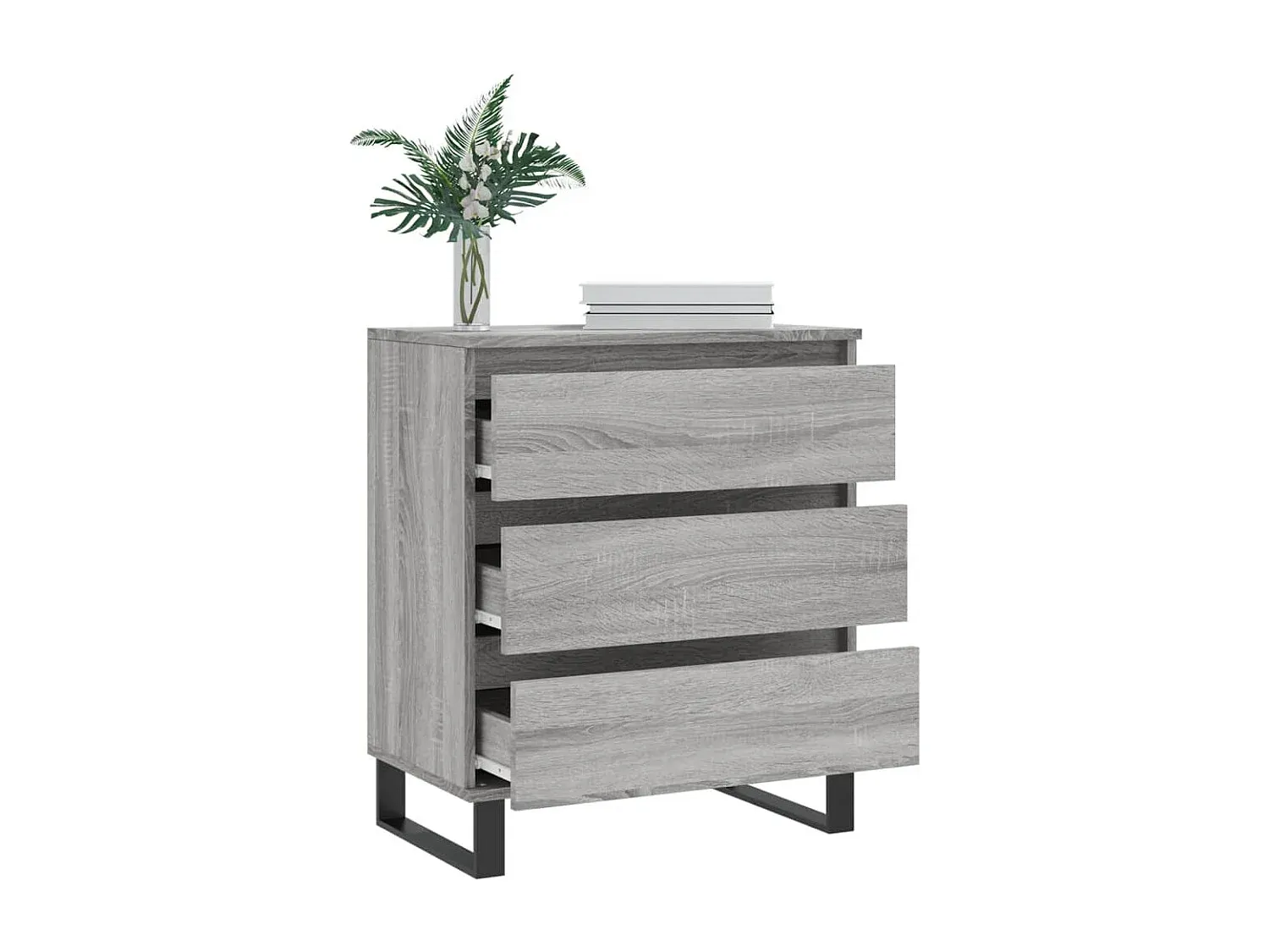 Modernes Sideboard in Grau Sonoma - Kompakte Größe für jeden Raum