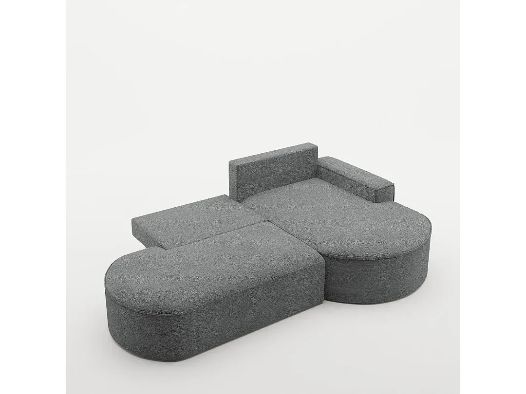 Ecksofa mit modernem Design und hohem Komfort in Anthrazit