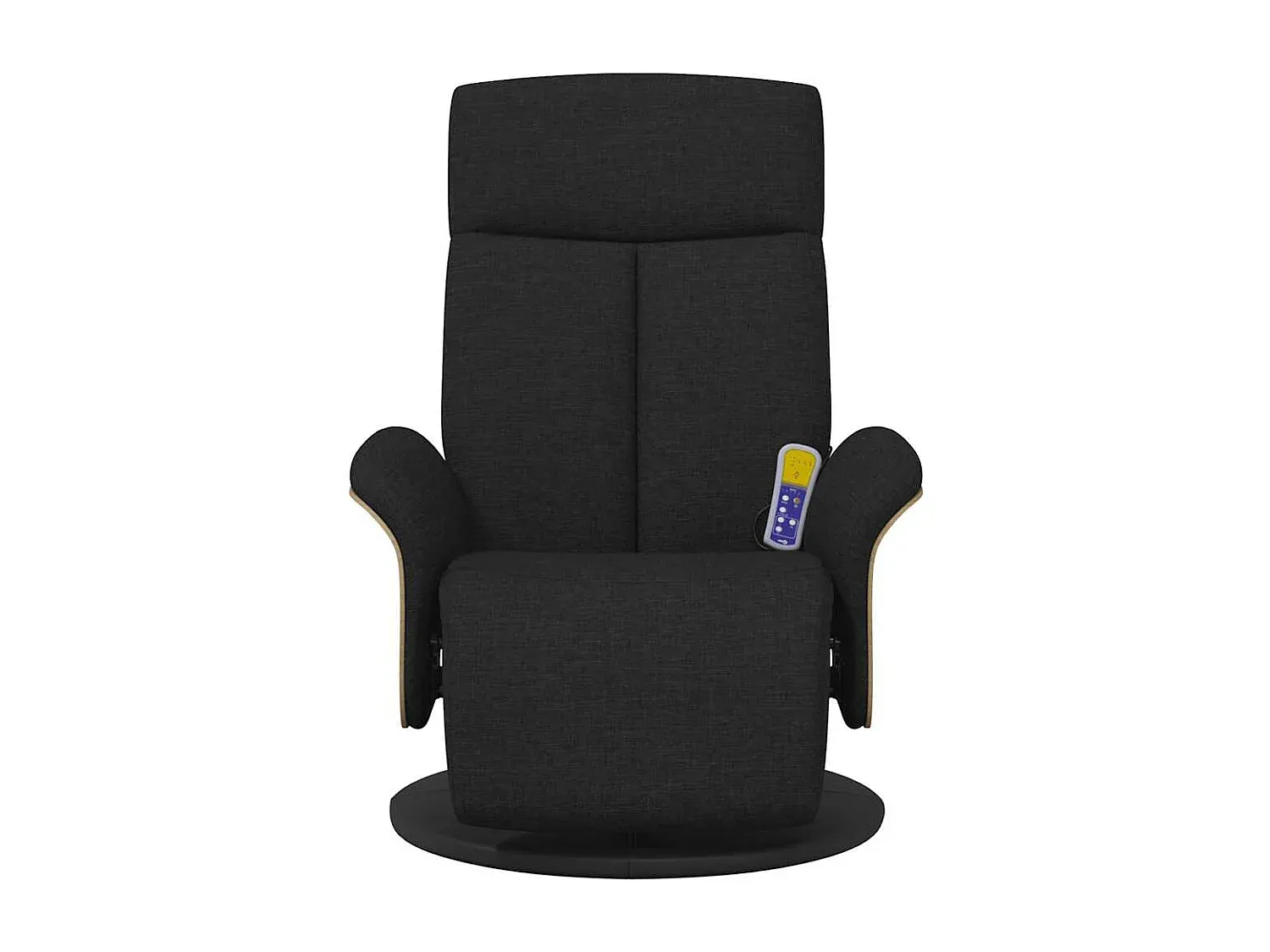 Ergonomischer Massagesessel mit Fußstütze, Schwarz