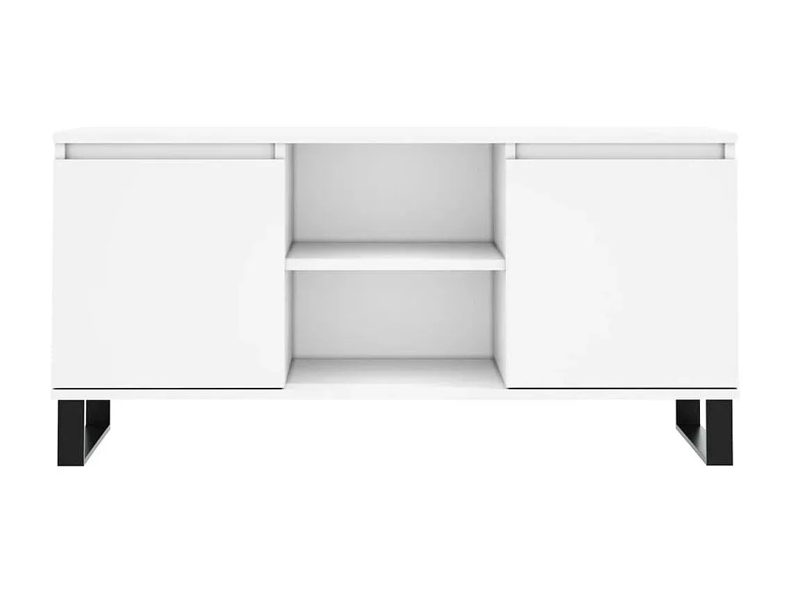 Moderner TV-Schrank in Weiß, 104x35x50 cm