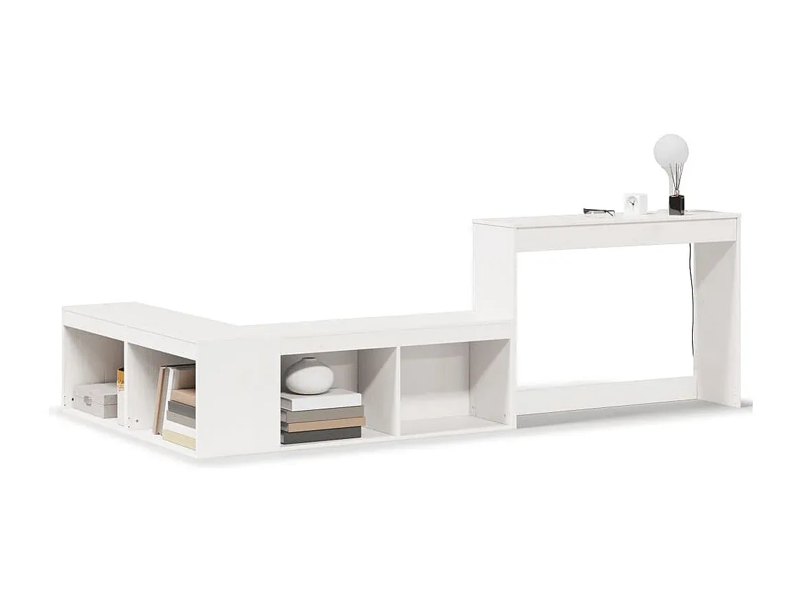 Massivholz Nachttisch mit Stauraum in Wachsbraun