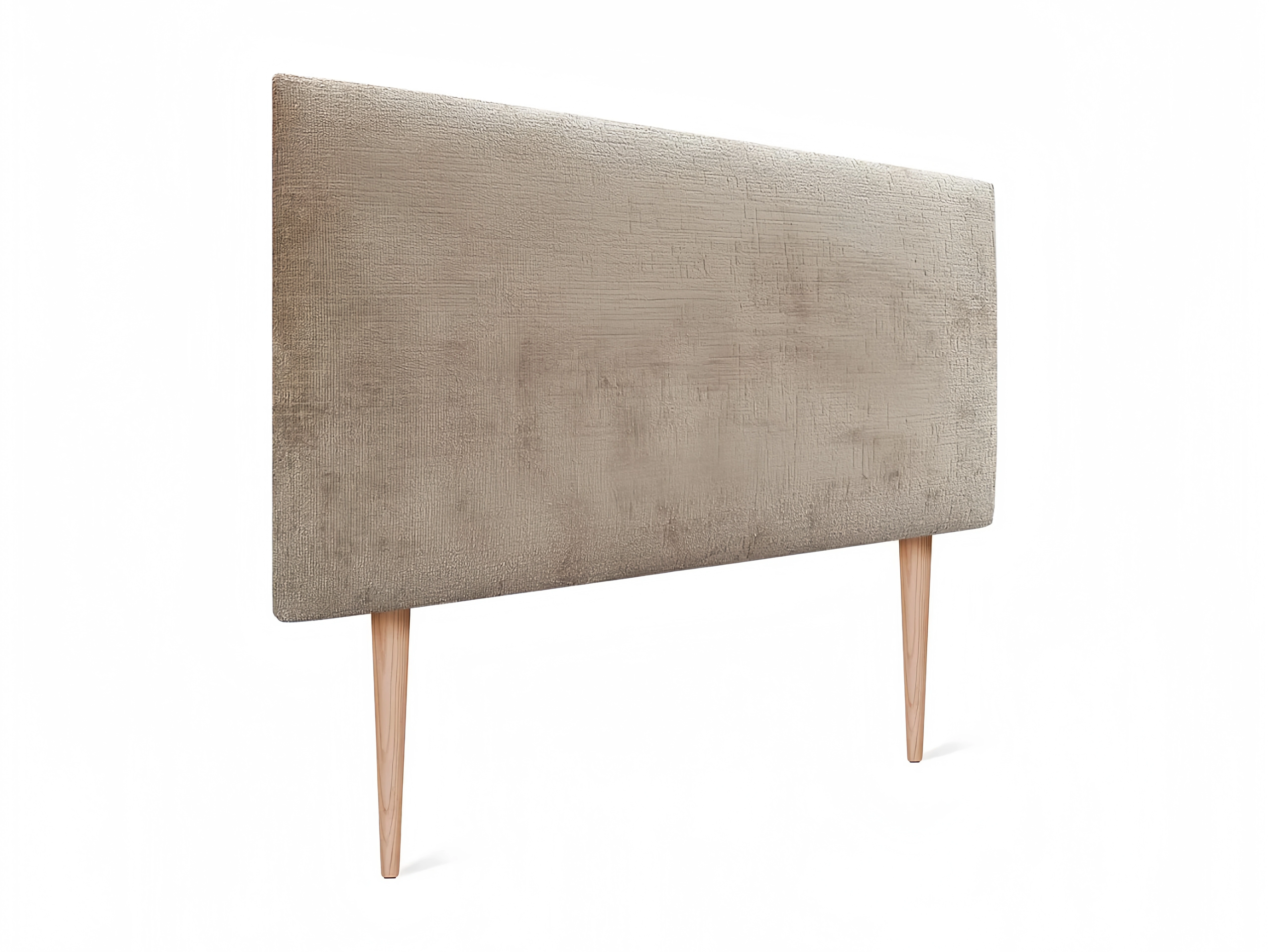 Kopfteil aus Naturwolle in Hellbraun, 80 x 115 cm mit Bettbeinen