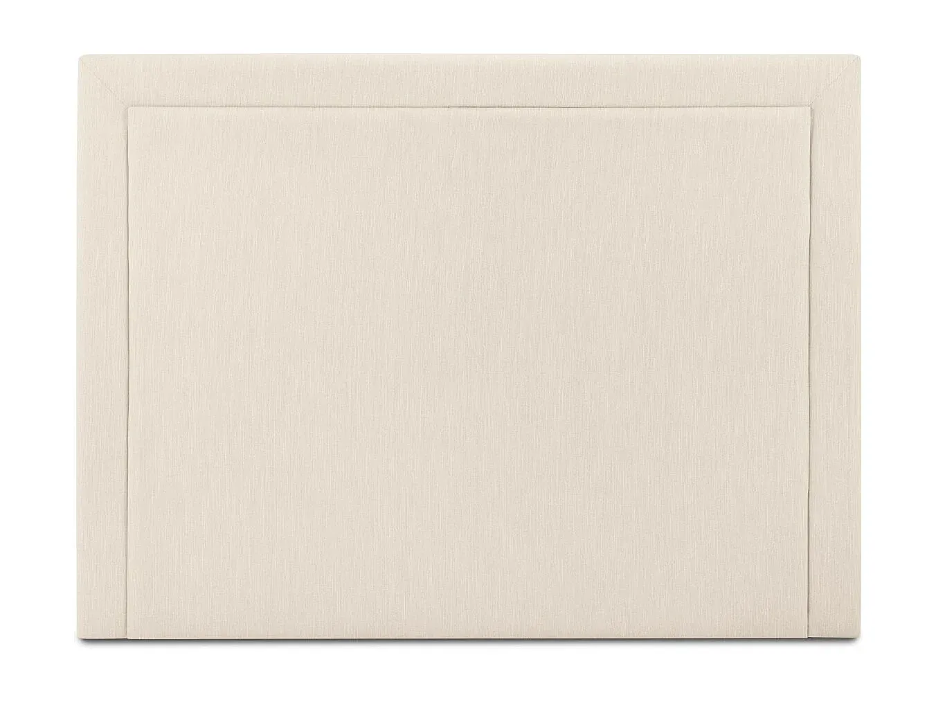 Bequemes Sitzer-Kopfteil aus strukturiertem Stoff, beige, 200x8x120cm