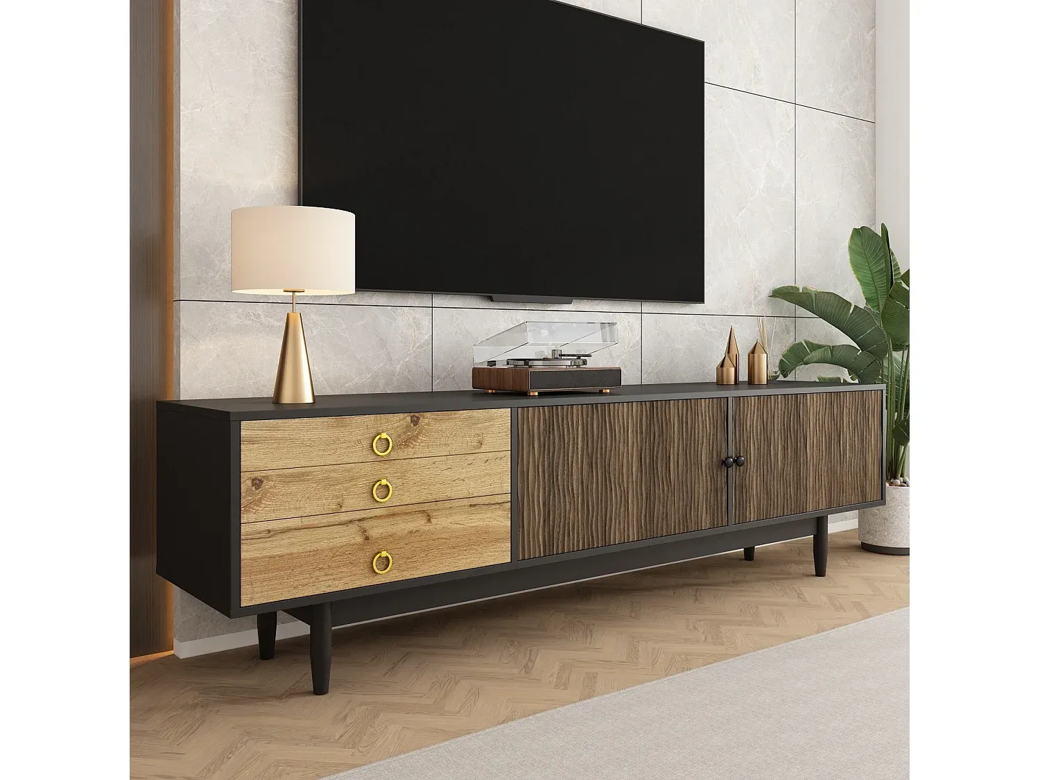 Moderner TV-Schrank mit Stauraum und Stil