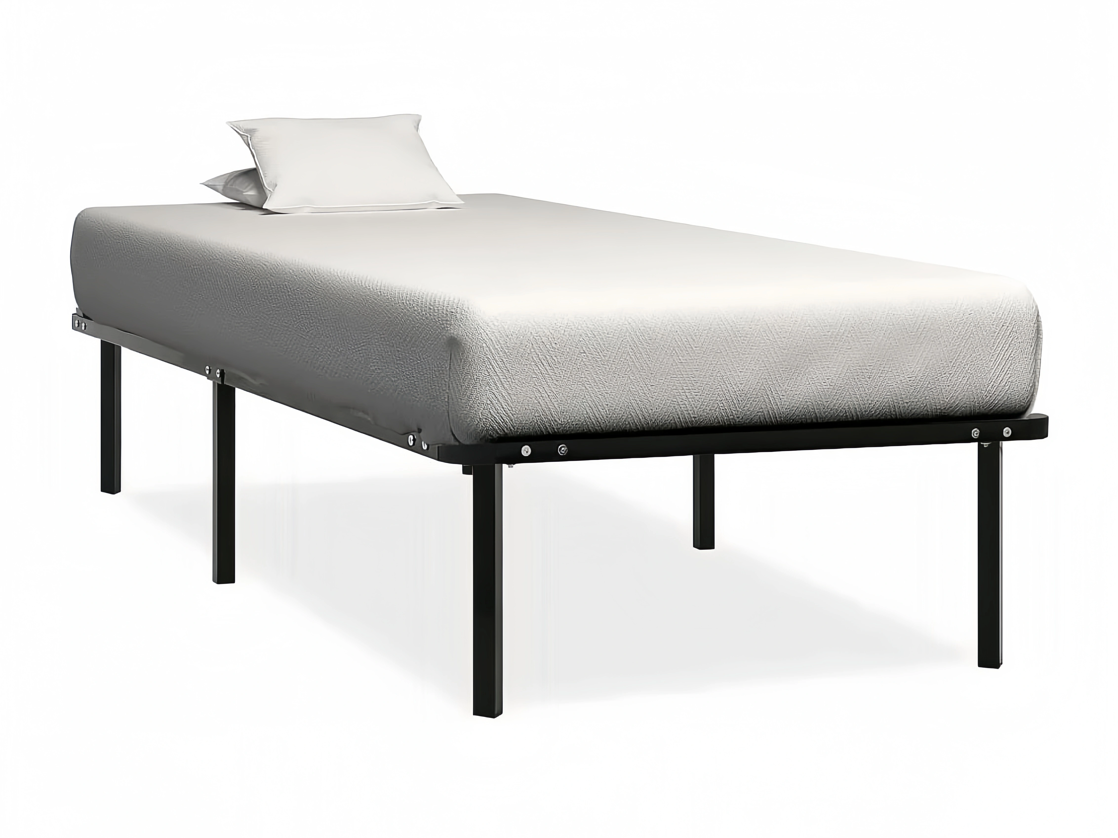 Metallbett in Schwarz 90x200 cm