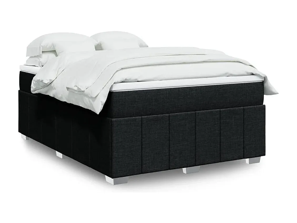 Komfortables Polsterbett Schwarz 160x200 cm