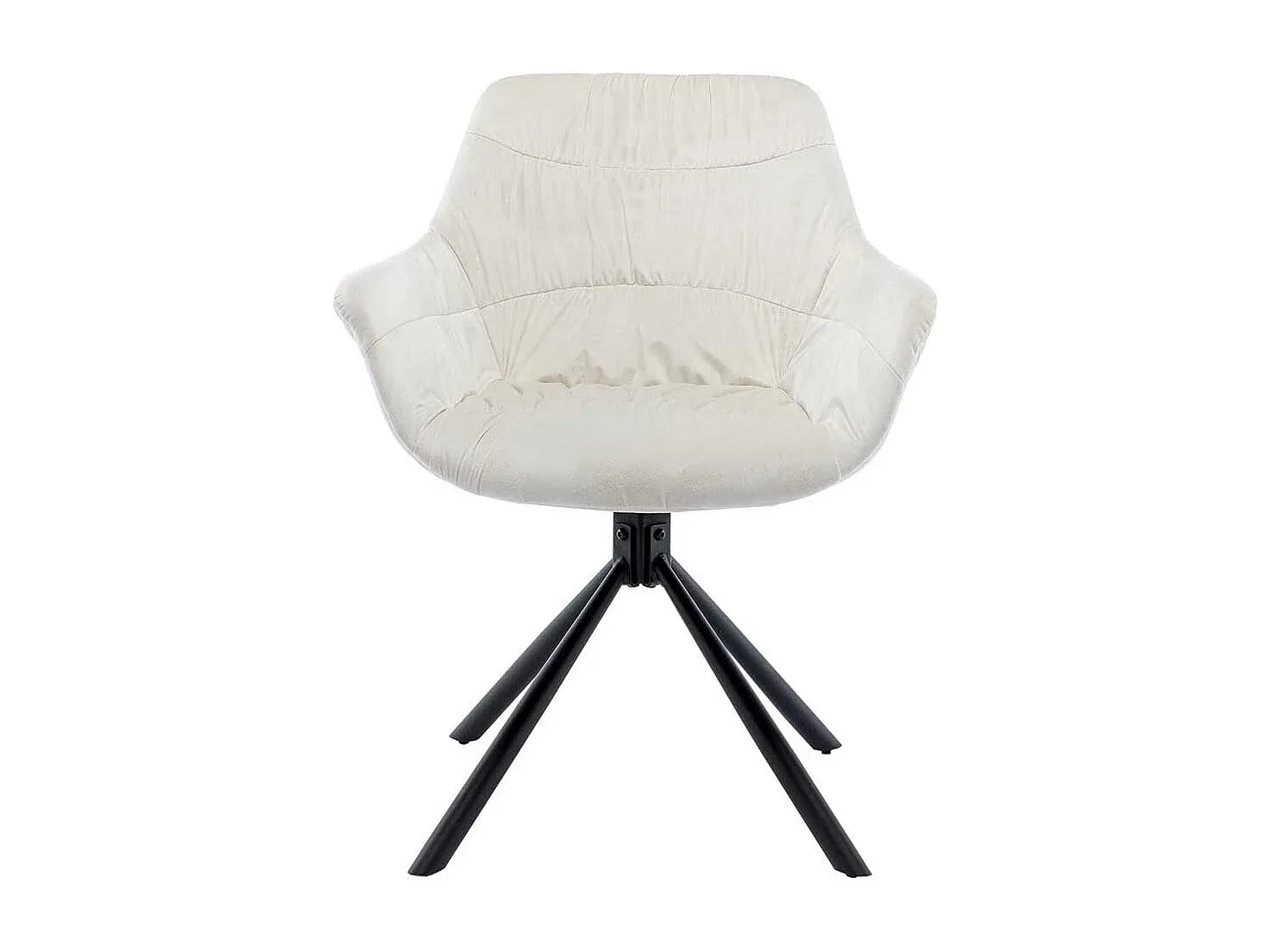 Moderner Samt-Polsterstuhl für Esszimmer mit Metallbeinen