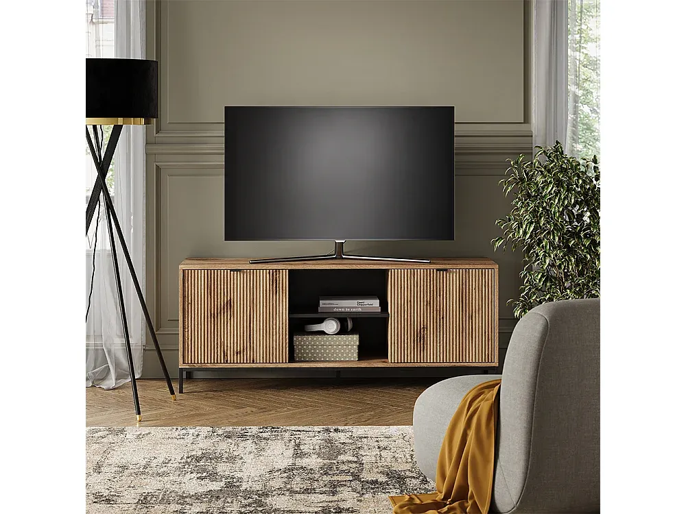 Modernes TV-Board in Grau mit Stauraum