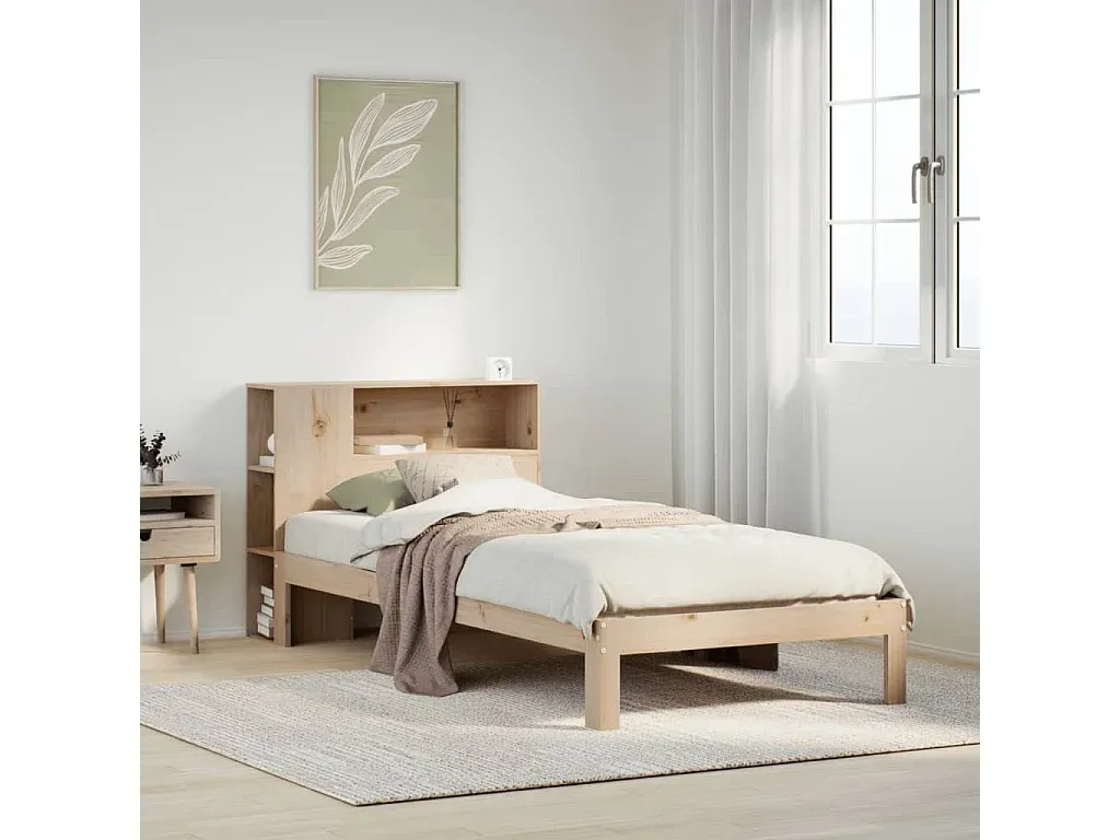 Holzbett mit Stauraum 90x200 cm