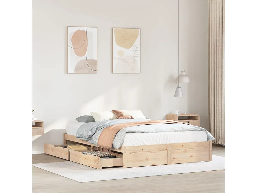 Holzbett 120x200 cm aus Kiefer