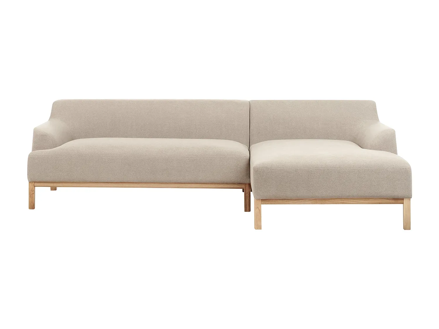 Modernes Ecksofa in Taupe aus Stoff