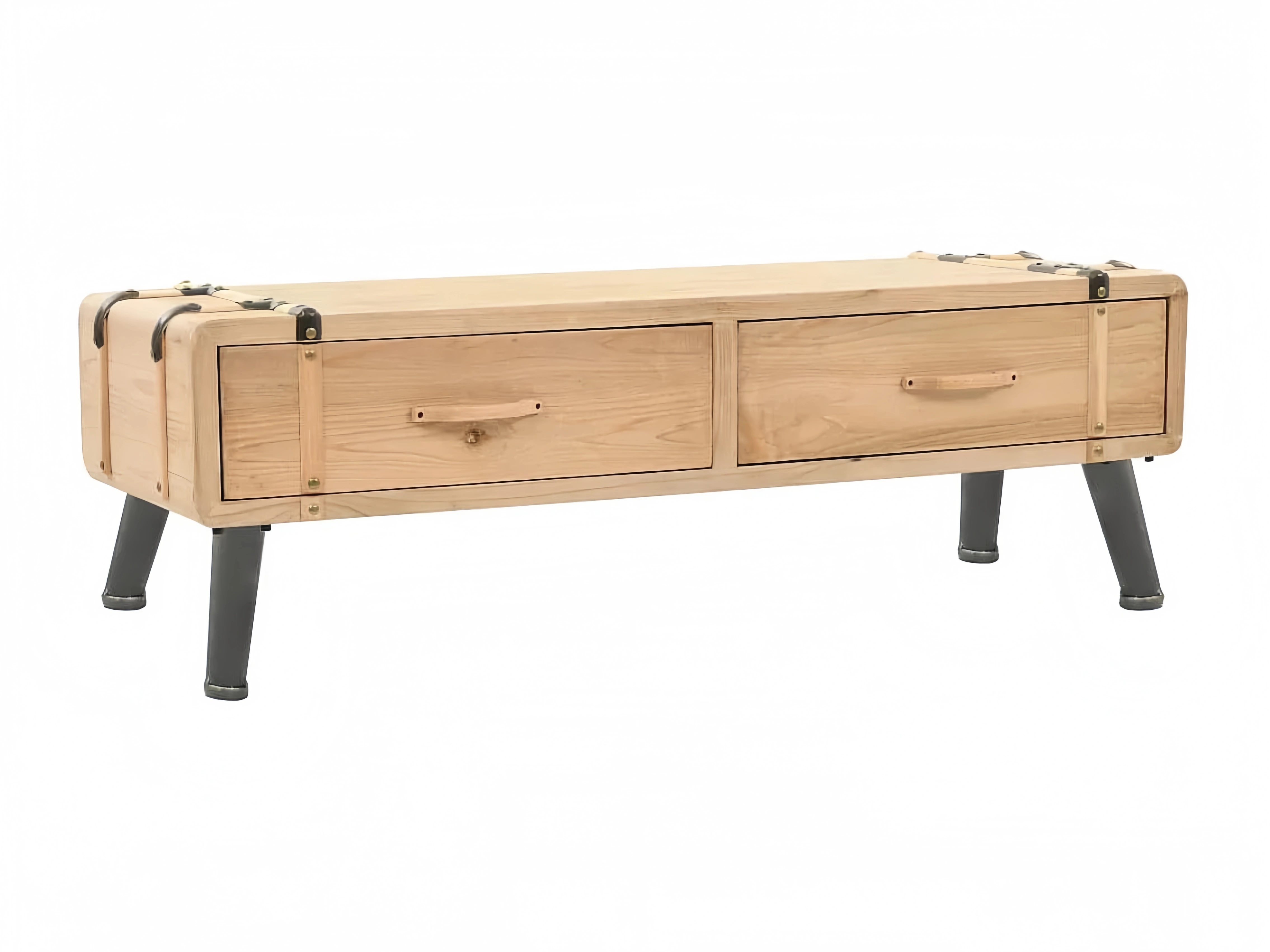 Fernsehtisch aus massivem Tannenholz, 110x33x35 cm