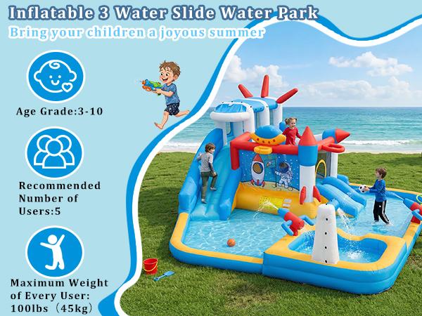 Inflatable water slide detail image 1
