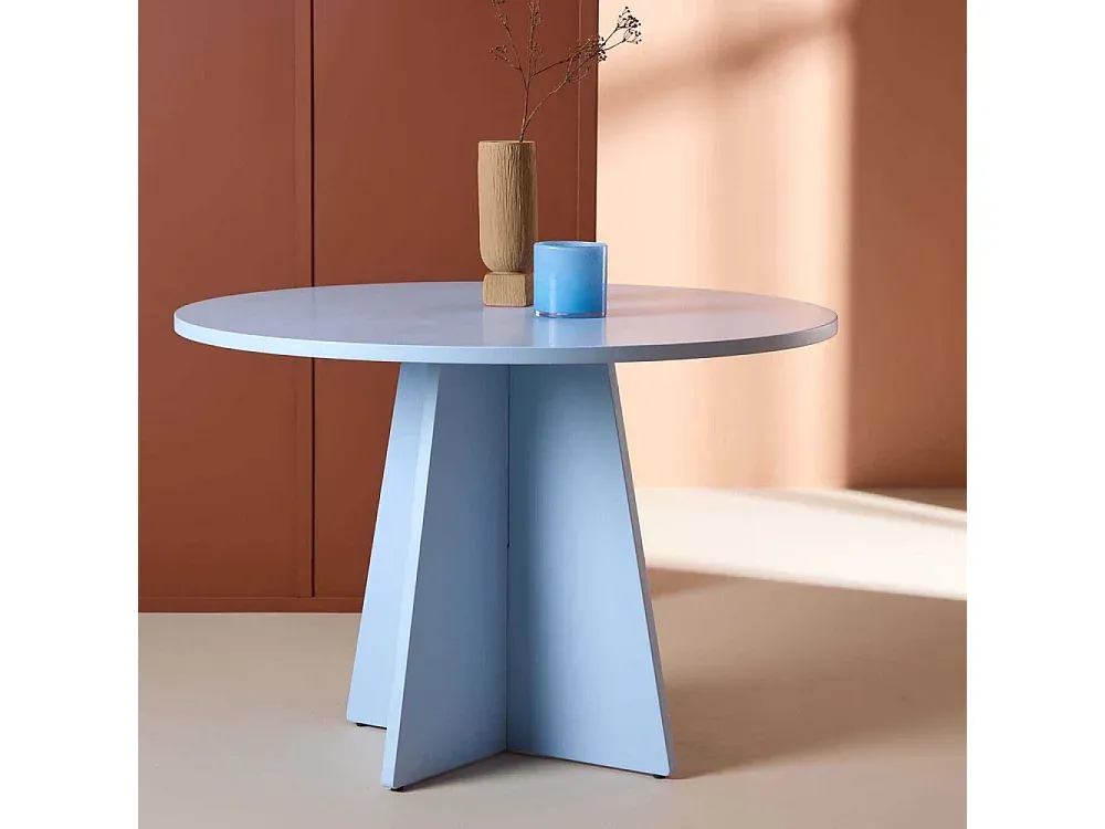 Großer Bootcut Esstisch in Blau