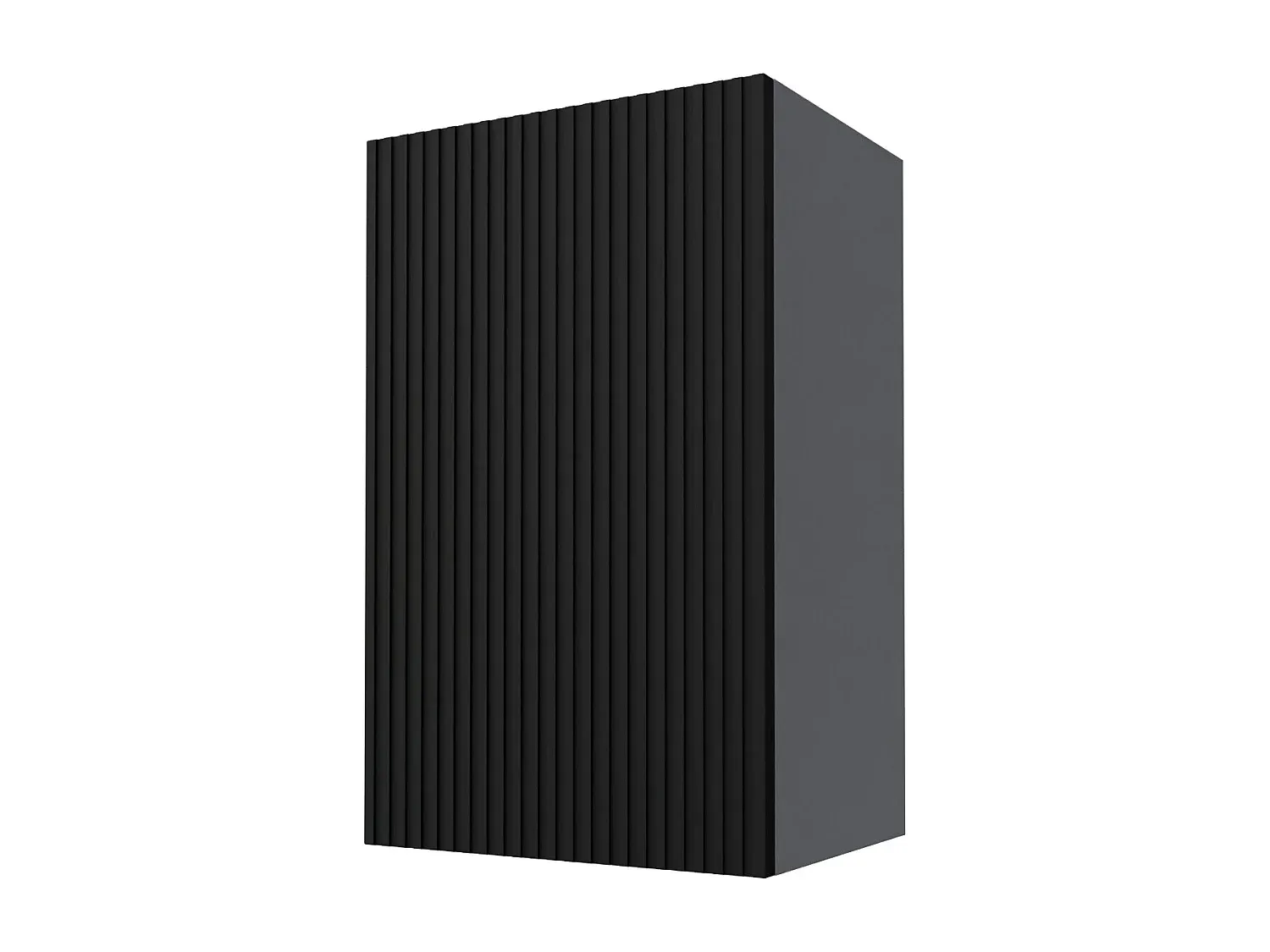 Wandschrank in Schwarz Matt mit Grauer Kombination, 45 x 32,5 x 72 cm