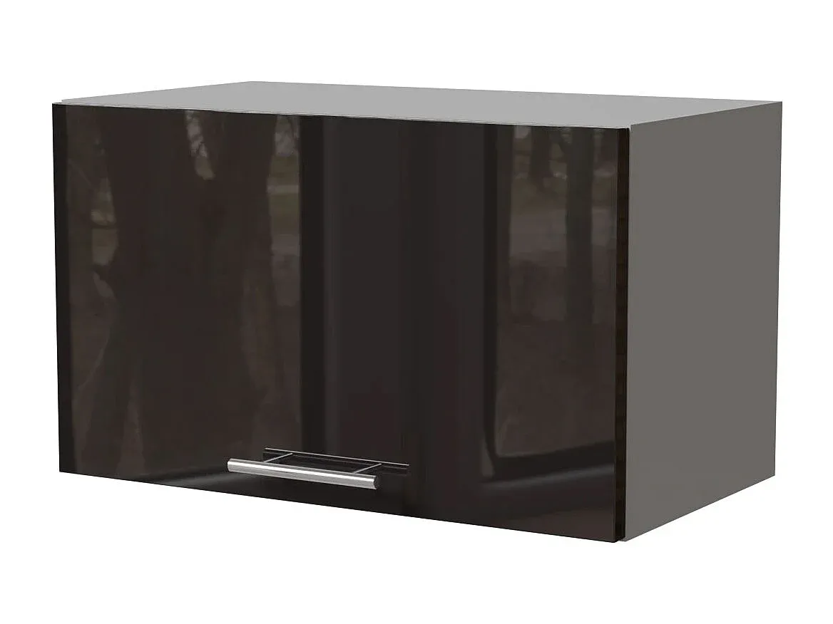 Moderner Hängeschrank Schwarz Hochglanz Grau