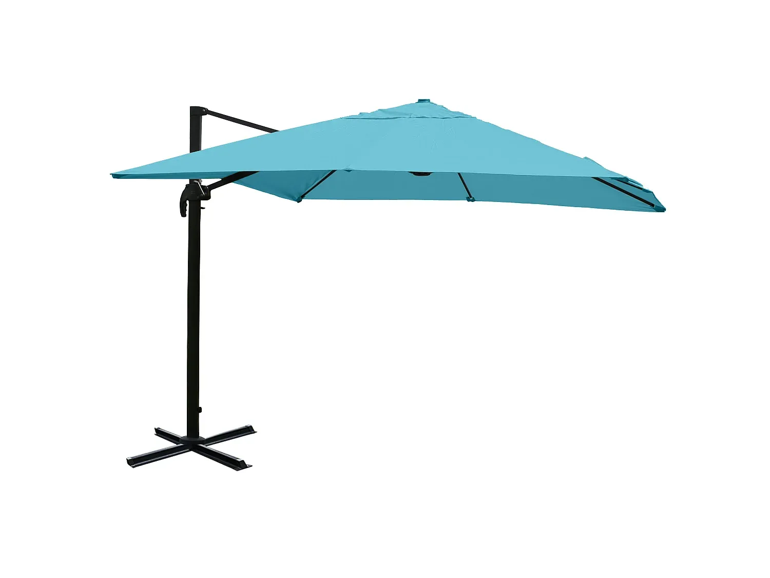 Großer Terrassenschirm, 3,5x3,5m, Türkis
