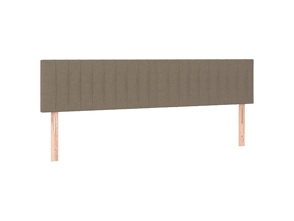 Stoff-Kopfteil in Taupe 180x5x78/88 cm mit LED