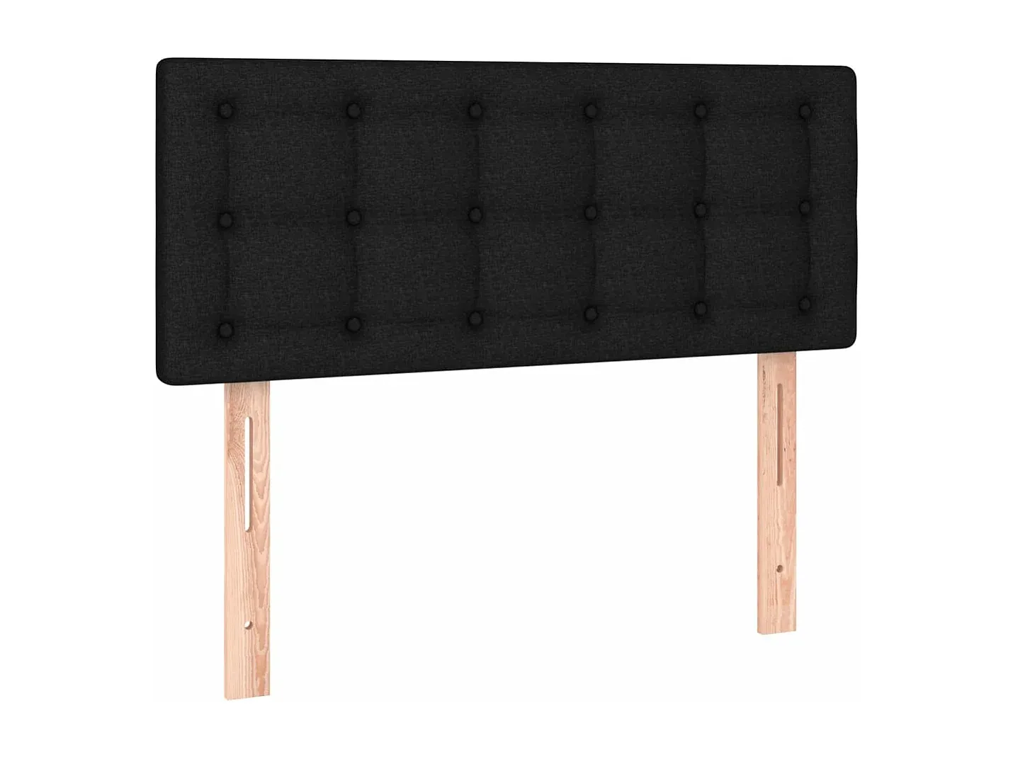 Verstellbares LED-Kopfteil für Bett, Schwarz, Stoff, 100x5x78/88 cm