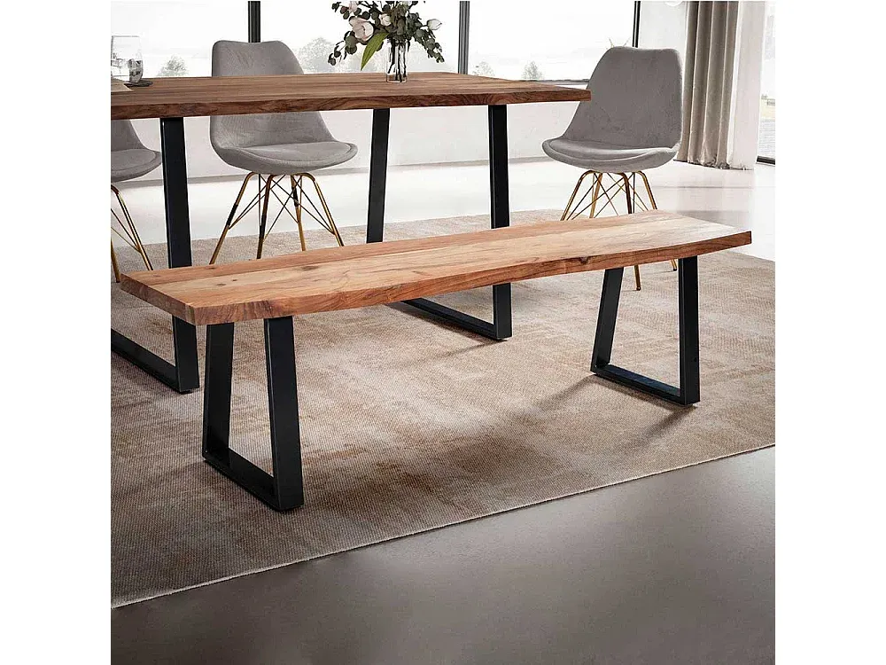 Holz-Sitzbank im Loft-Stil für Esszimmer