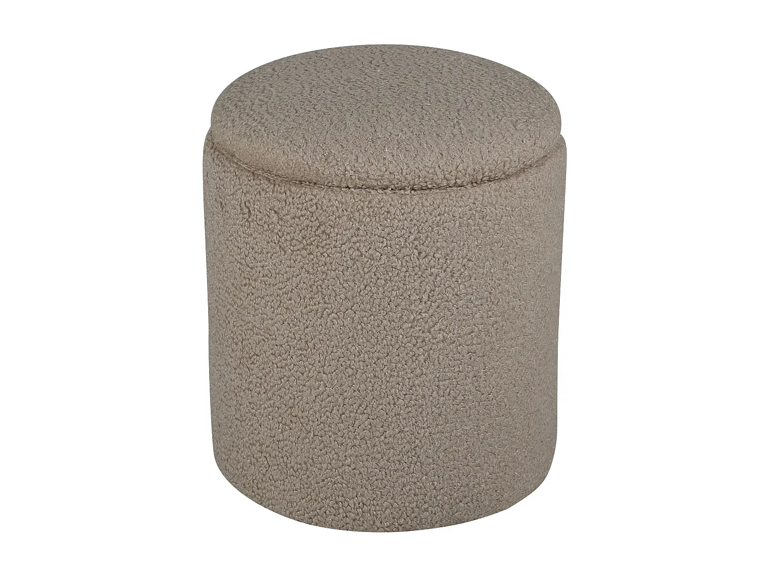 Bequemer Hocker in Beige, 32x32x40 cm
