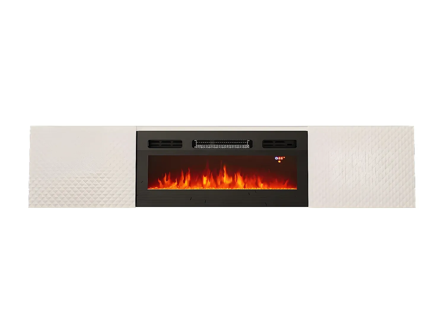 Modernes TV-Lowboard mit Stauraum, Weiß