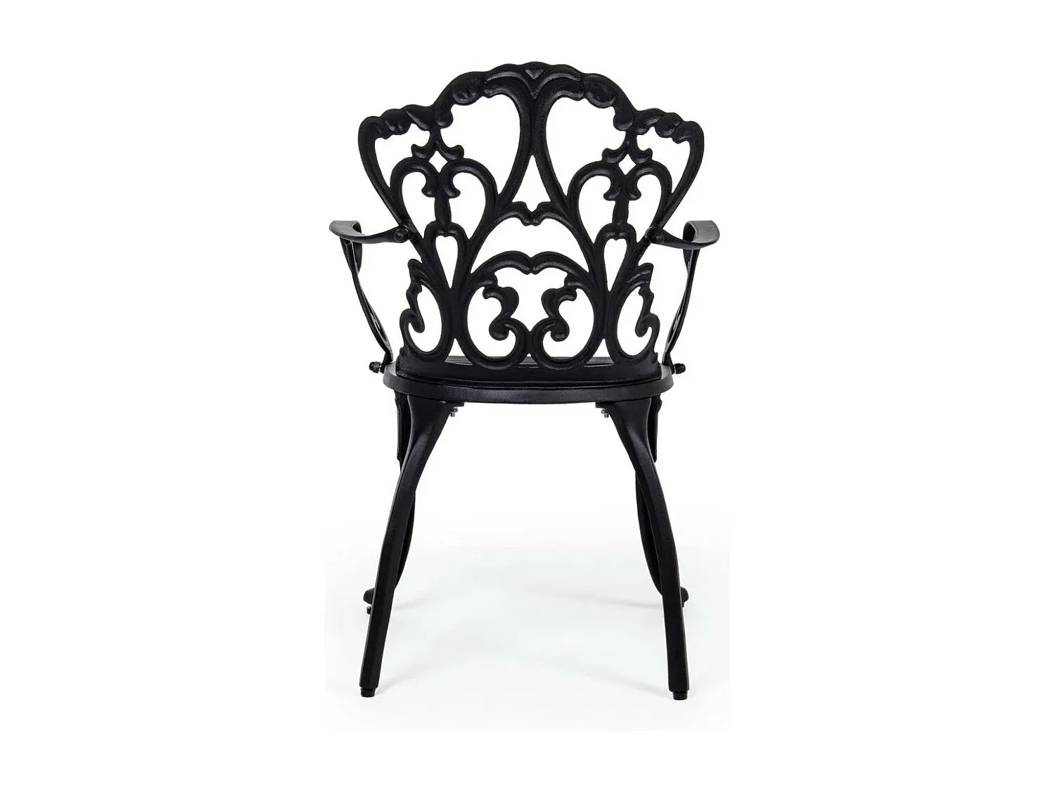 4er-Set Gartenstühle aus Aluminium mit Armlehnen, anthrazit