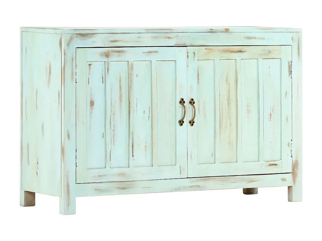 Blaues Mangoholz-Sideboard 110x35x70 cm