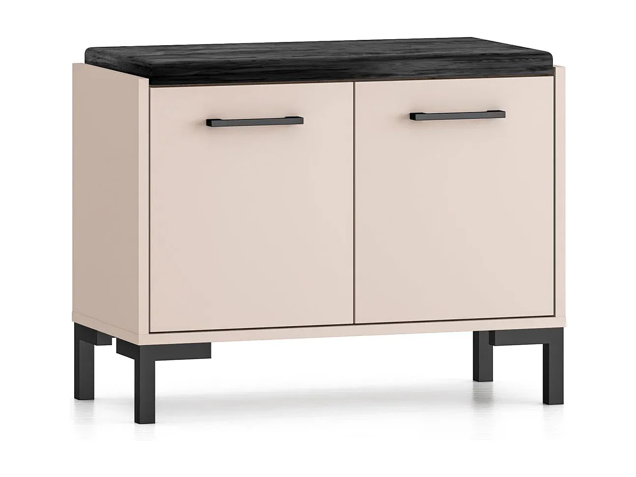 Moderne Sitzbank in Cashmere, 70x34x54 cm