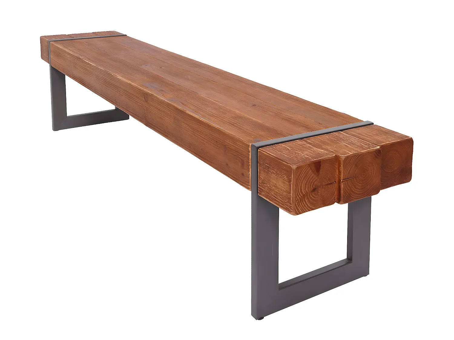 Moderne Sitzbank aus Holz, 160cm, Braun