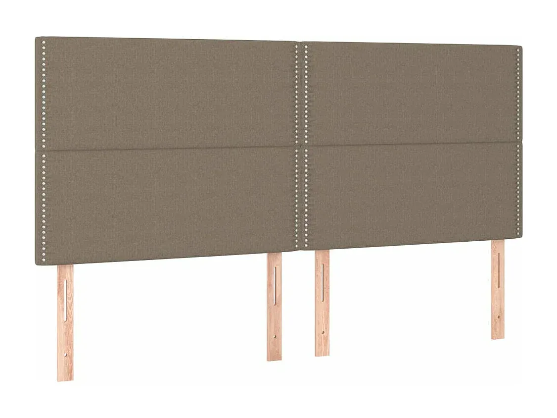 Stoffkopfteil 4-teilig Taupe 100x5x78/88 cm