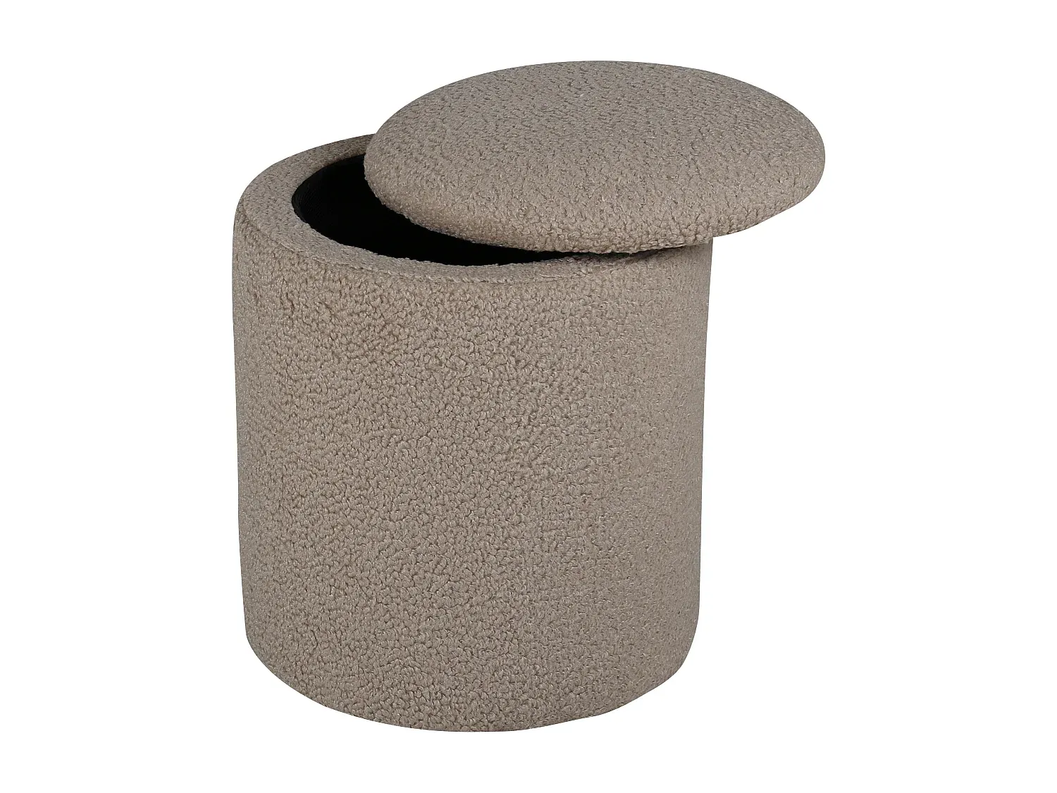 Bequemer Hocker in Beige, 32x32x40 cm