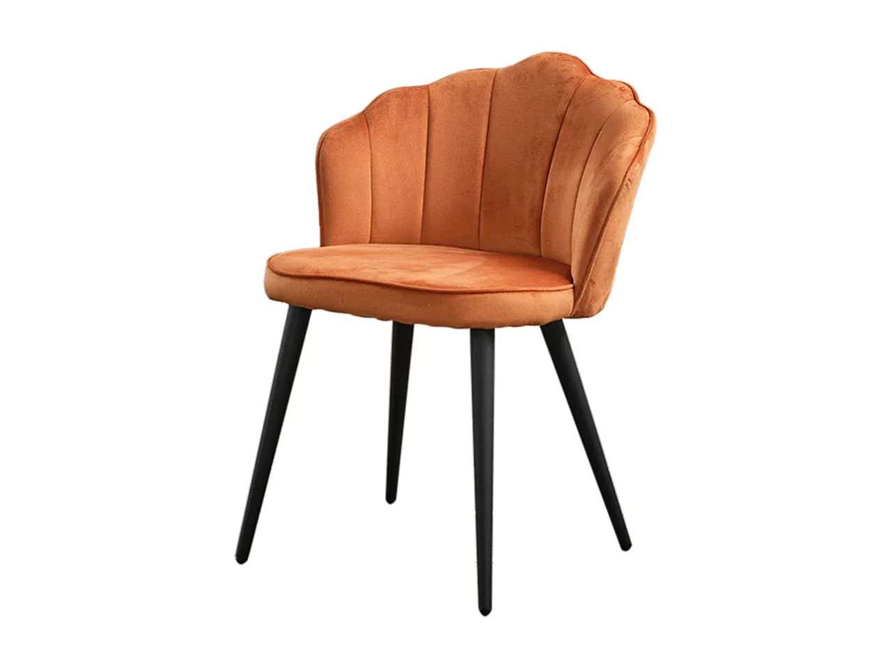 Eleganter Esszimmerstuhl aus Kupfer-Samt