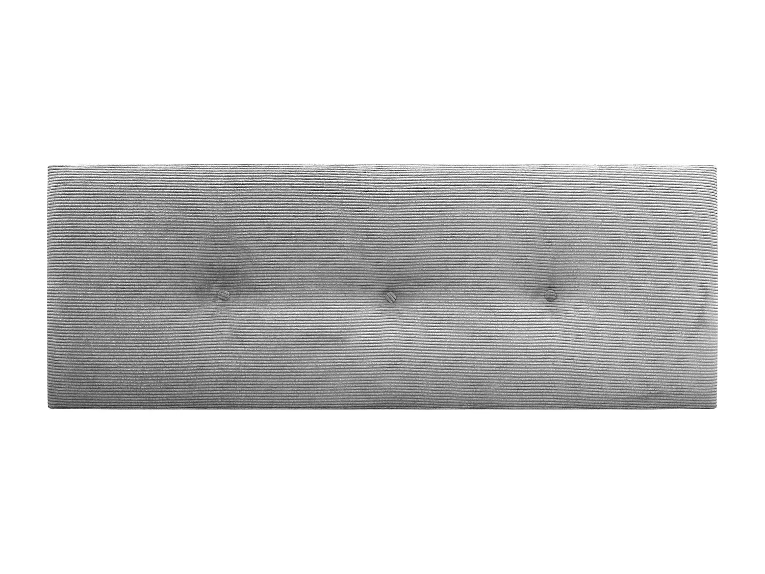 Cord-Kopfteil mit Knöpfen in Grau, 135x60 cm
