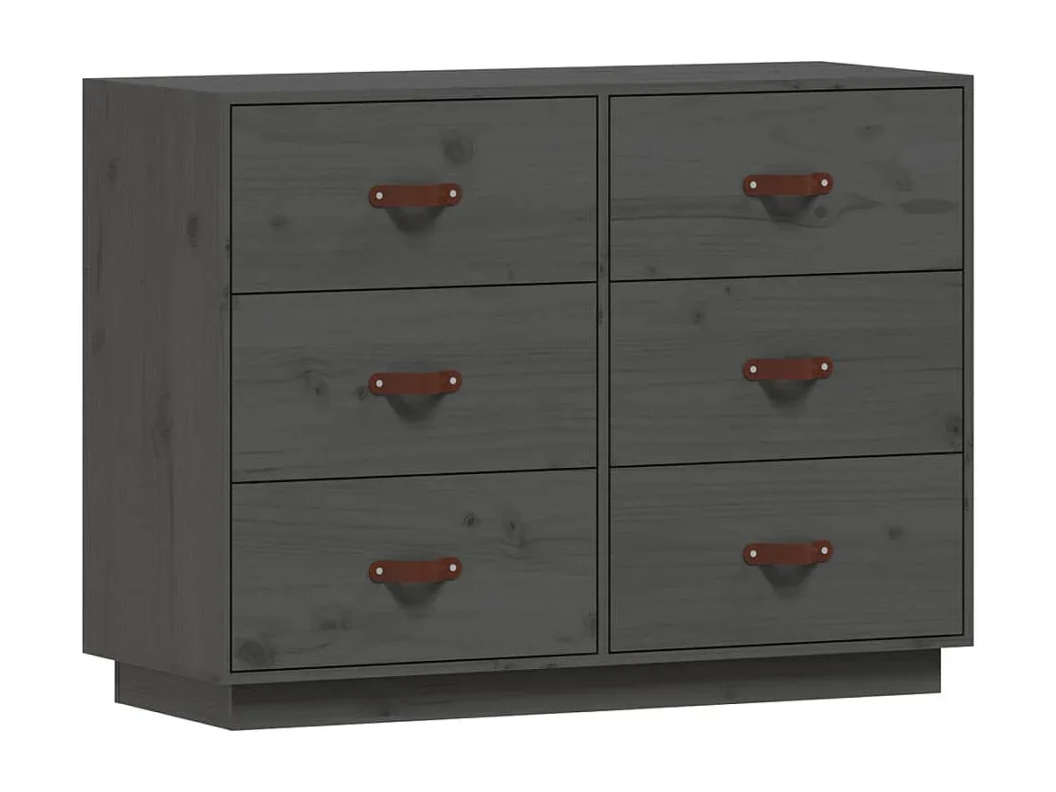 Moderne graue Anrichte aus Kiefernholz 100x40x75 cm