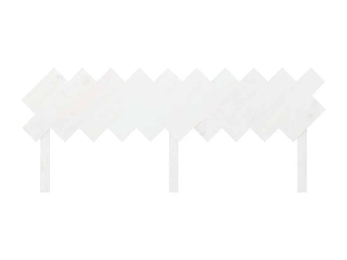 Weißes Bettkopfteil aus Kiefernholz 196x80,5 cm