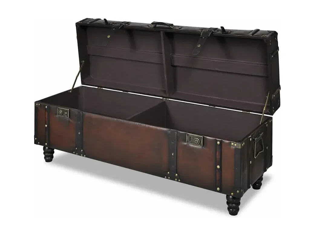 Kombiniertes Aufbewahrungstruhen-Set in Braun