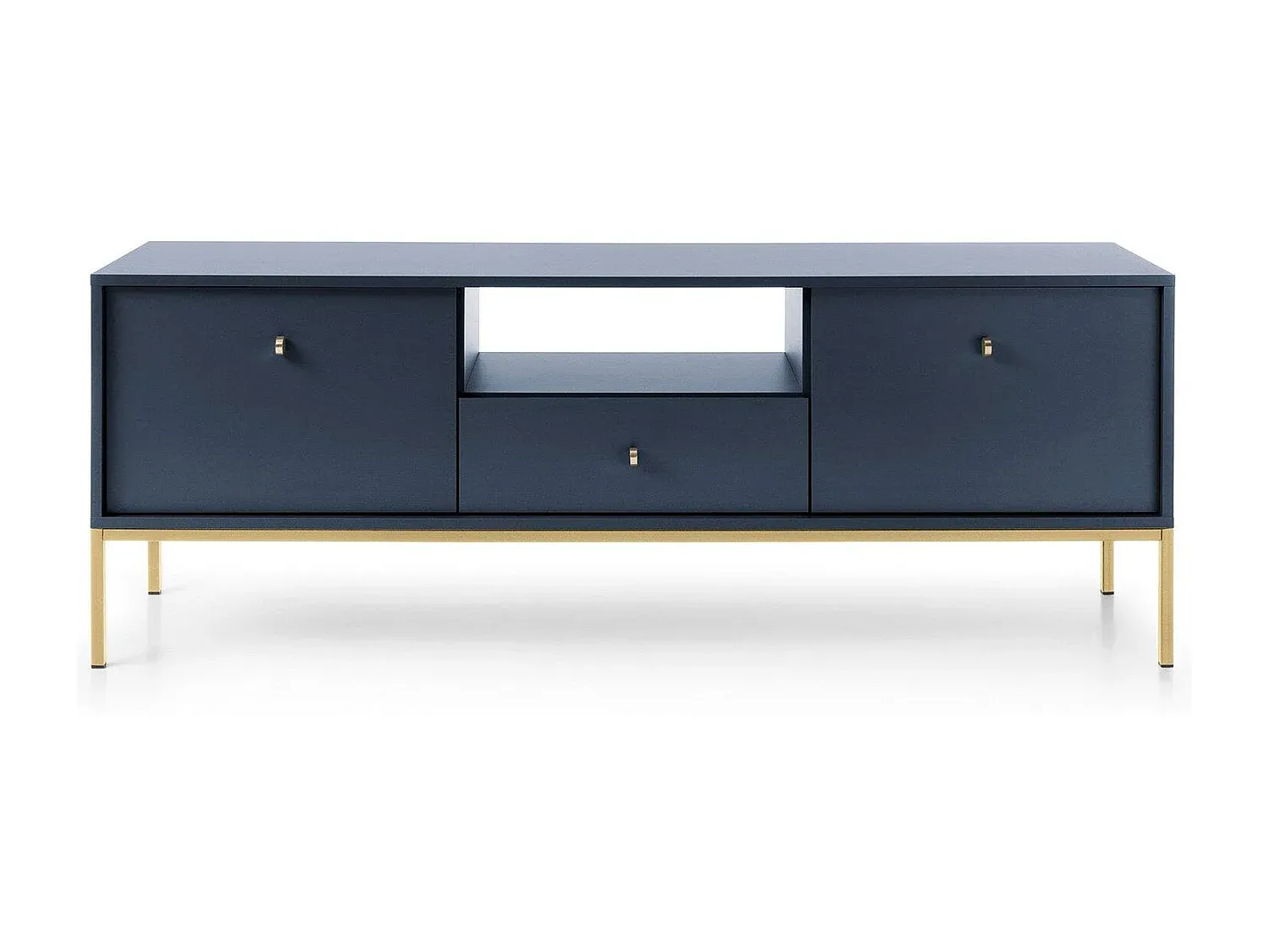 Moderner TV-Schrank mit Schublade und Metallfüßen, 154 x 56 cm