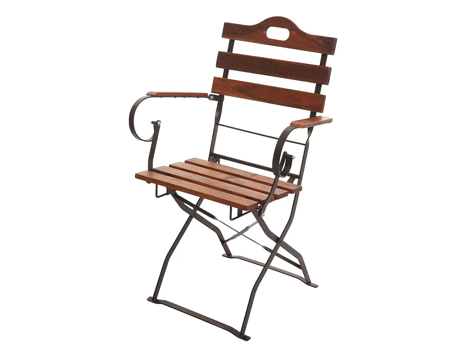 Klappbarer Gartenstuhl, Set aus 2, Braun