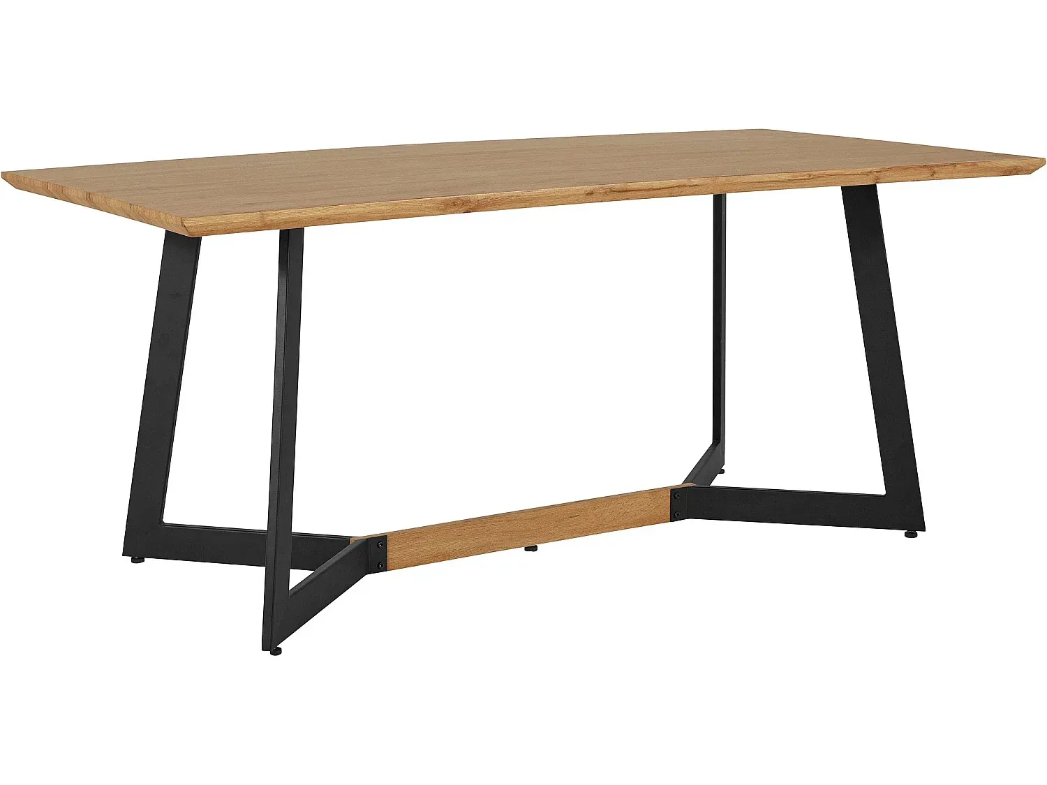 Eleganter Esstisch aus Eiche und Schwarz, 180 cm