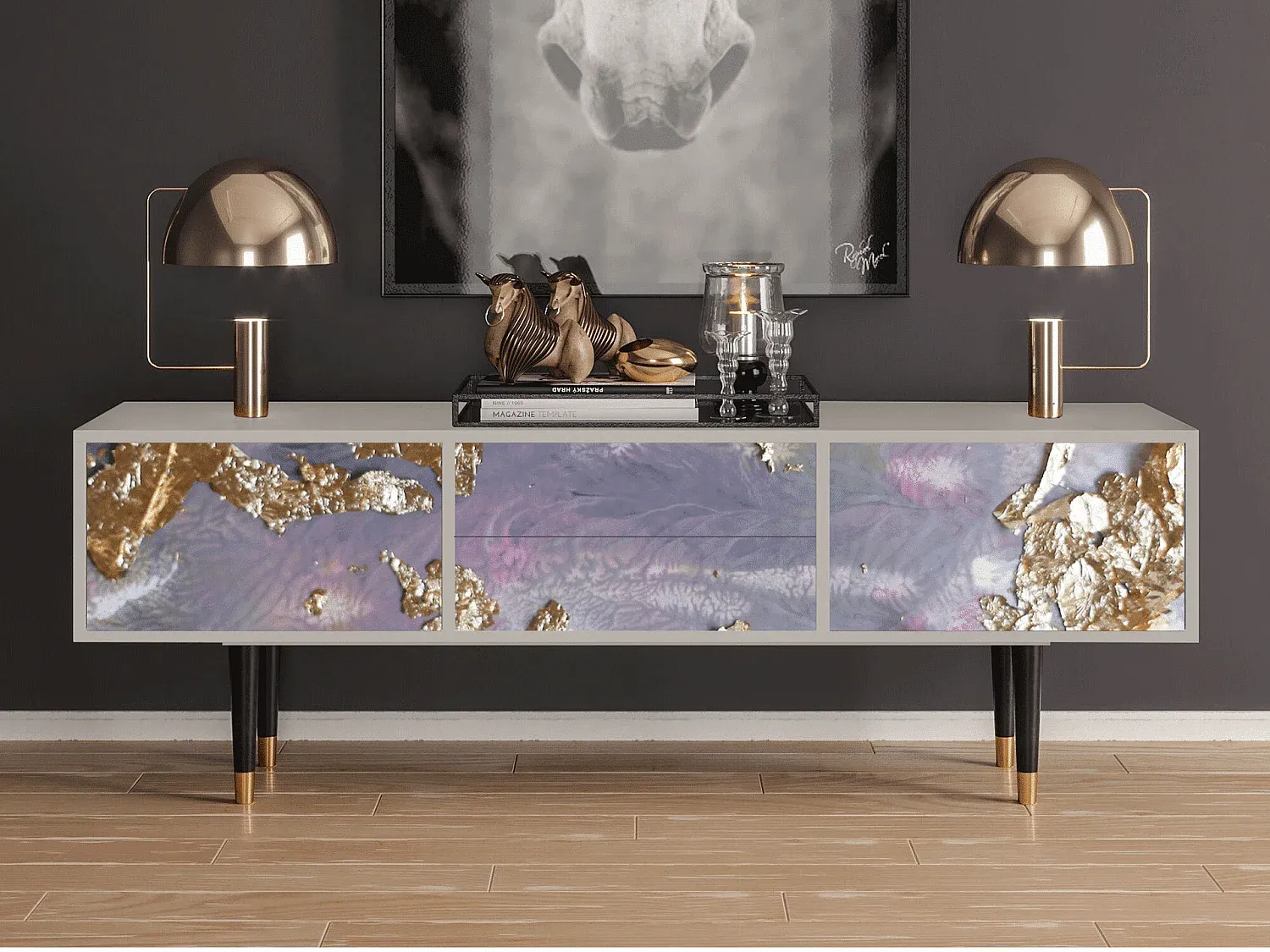 Fernsehschrank - Modernes Design in Sand