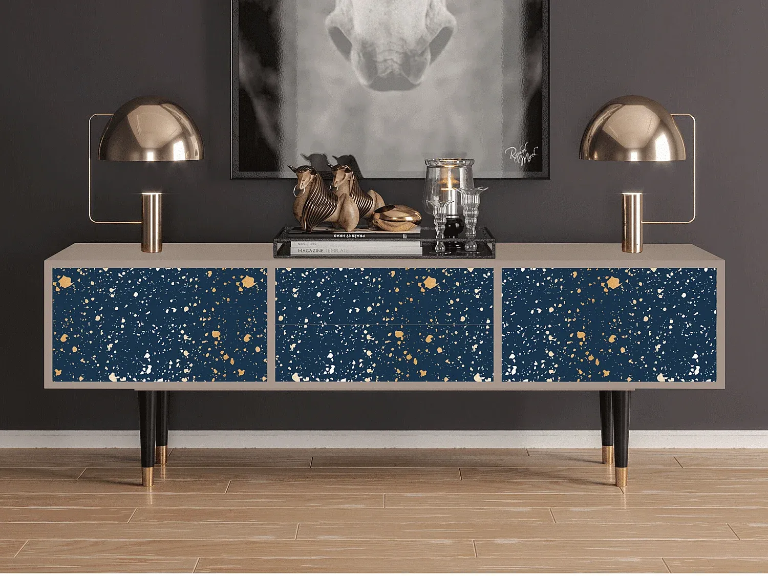 Moderner TV-Schrank mit Stauraumoptionen