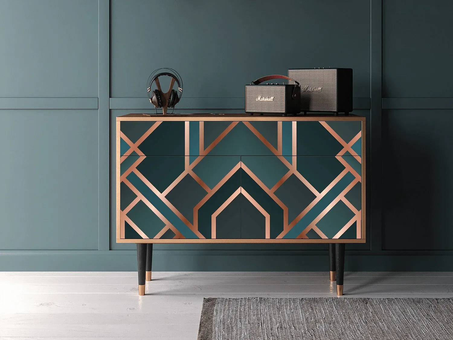 Moderne Sideboard in Walnussoptik