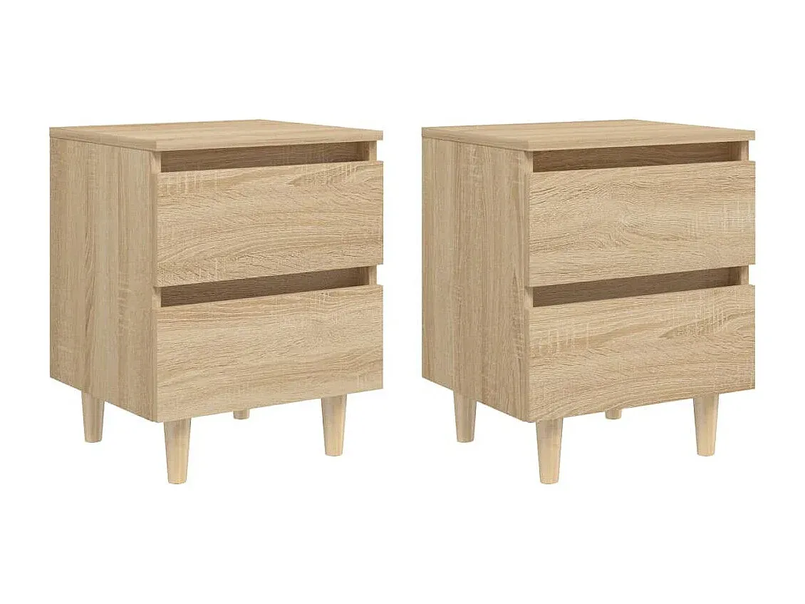 Nachttisch-Set aus Holz mit Sonoma-Eiche Finish