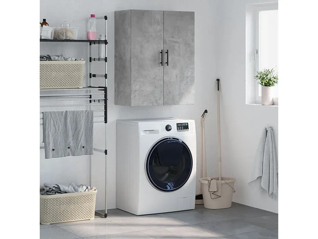 Moderner Wandschrank in Betongrau