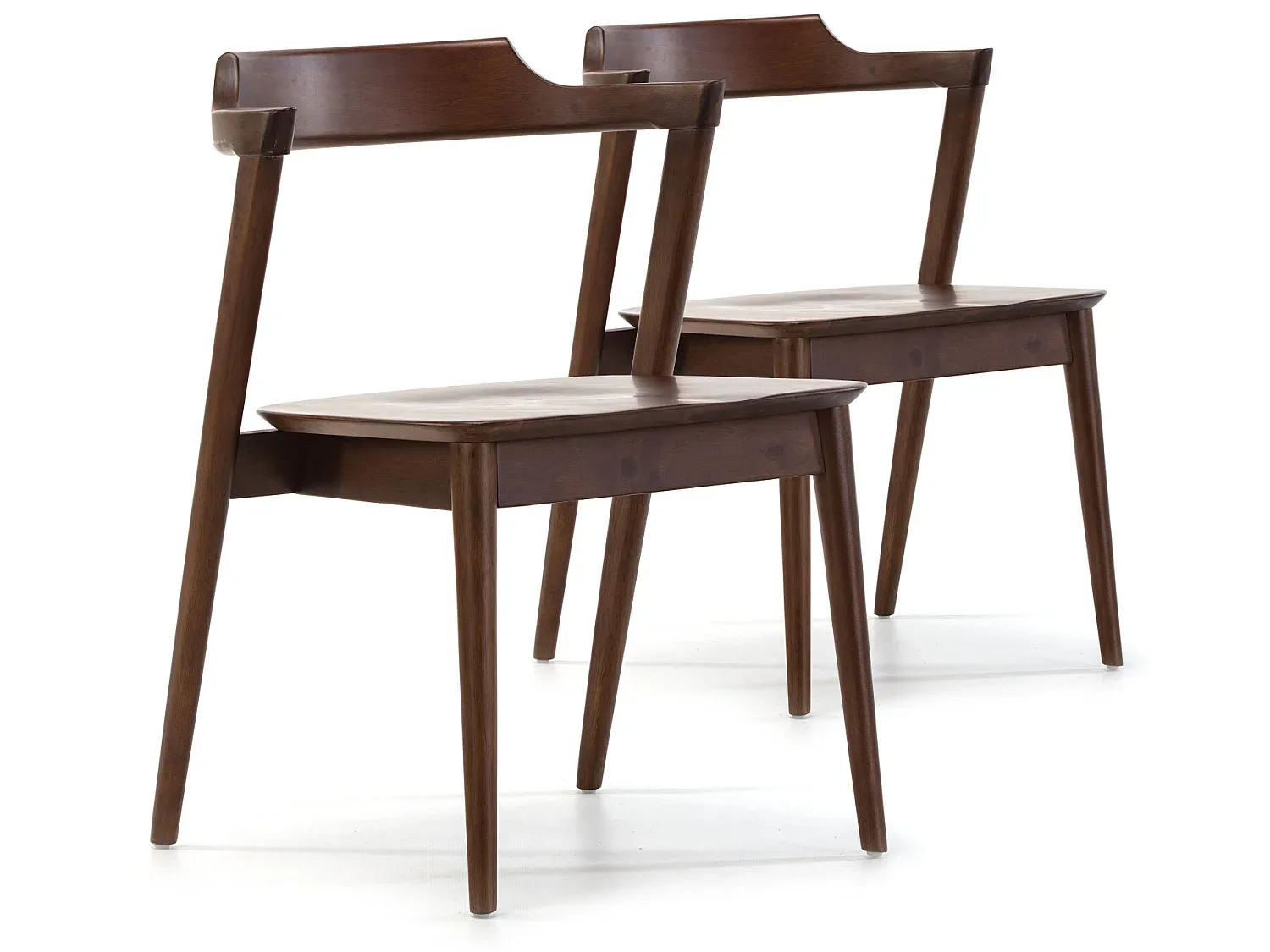 2er Set Esszimmerstühle Nussbaum Optik