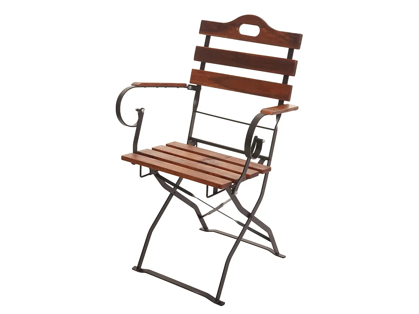 Klappbarer Gartenstuhl, Set aus 2, Braun