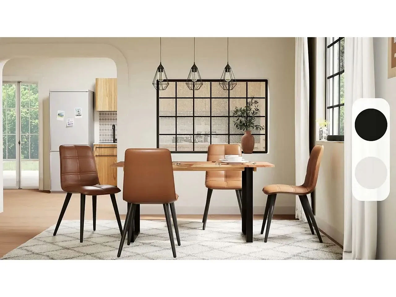 Großer Esstisch aus Akazienholz, 180x90 cm