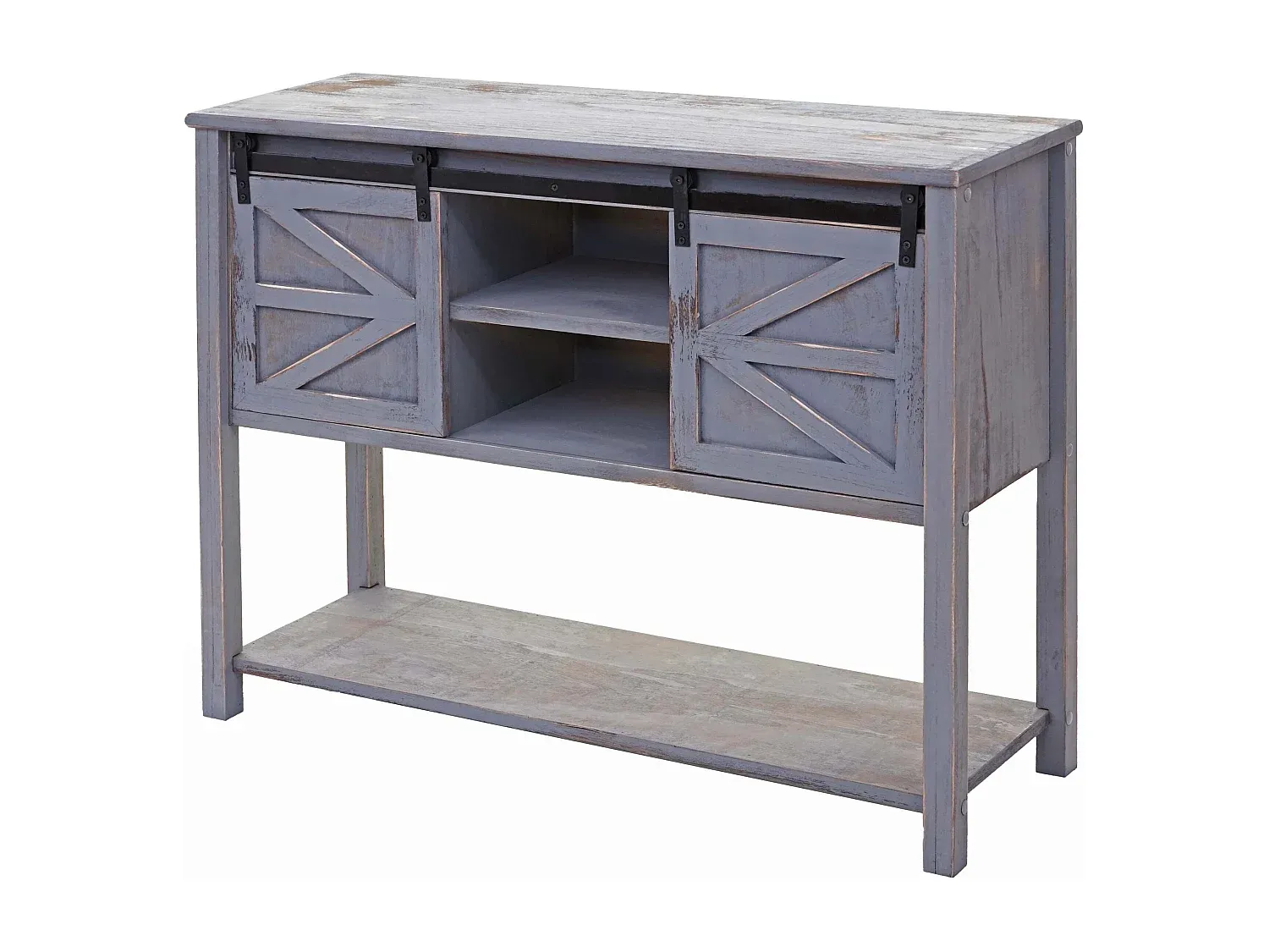 Moderne Stauraumlösung in Dunkelgrau