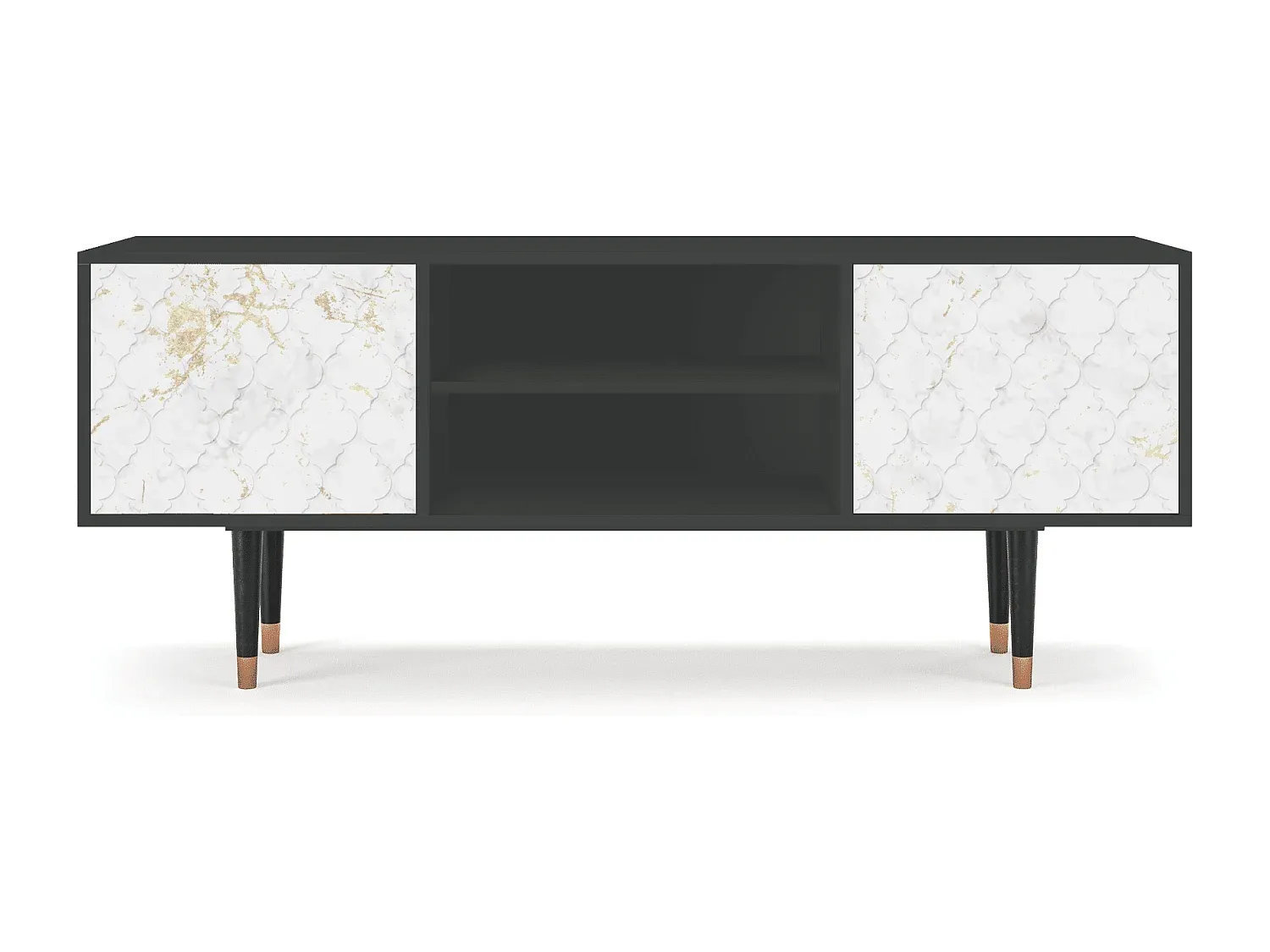 Moderner TV-Schrank in Anthrazitgrau, 170x69x48 cm